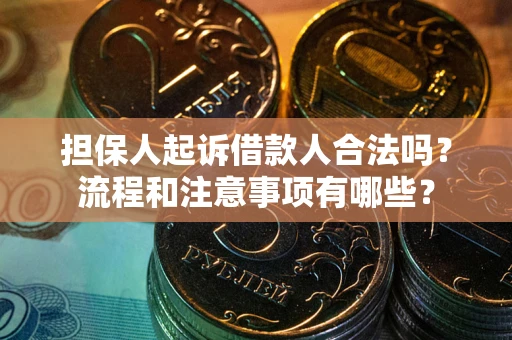 武汉担保人起诉借款人合法吗？流程和注意事项有哪些？