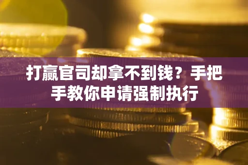 武汉打赢官司却拿不到钱？手把手教你申请强制执行