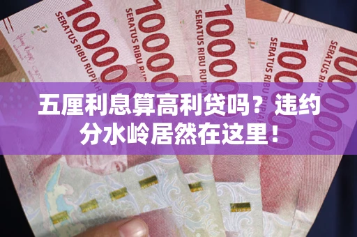 武汉五厘利息算高利贷吗？违约分水岭居然在这里！