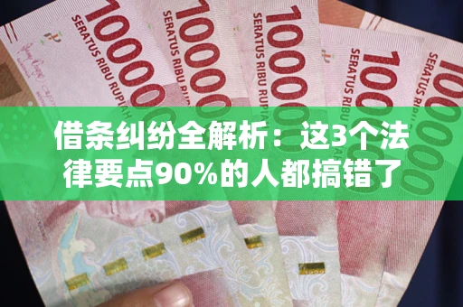武汉借条纠纷全解析：这3个法律要点90%的人都搞错了