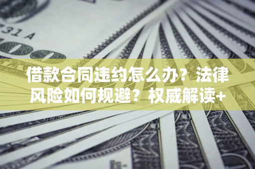武汉借款合同违约怎么办?法律风险如何规避?权威解读+实用指南 武汉借款合同违约怎么办?法律风险如何规避?权威解读+实用指南