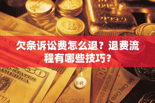 武汉欠条诉讼费怎么退？退费流程有哪些技巧？