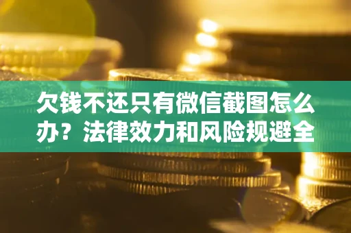武汉欠钱不还只有微信截图怎么办？法律效力和风险规避全解析
