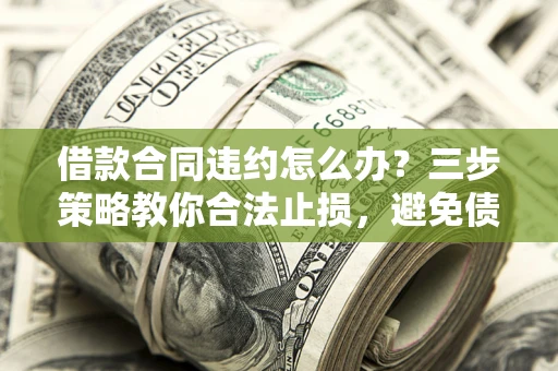 武汉借款合同违约怎么办？三步策略教你合法止损，避免债务危机升级
